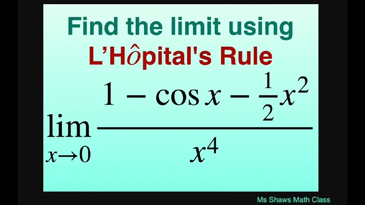 Find the limit using L’Hopital’s Rule as x approaches 0 for (1- cos x - 1/2 x^2)/x.