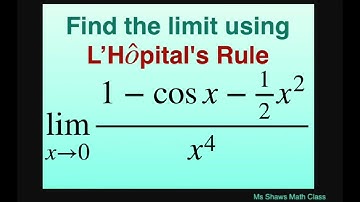 Find the limit using L’Hopital’s Rule as x approaches 0 for (1- cos x - 1/2 x^2)/x.