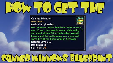 WoW BfA 8.2 How to Get the Canned Minnows Blueprint in Mechagon