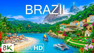 Brazil 8K Drone Footage | Emerald Mountains, Blue Waters &amp; Brazilian Coastal Escape