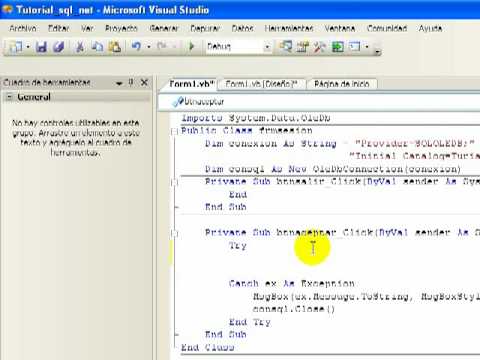 Tutorial SQL Server 2005 y Visual .Net Parte 2 (2/5)