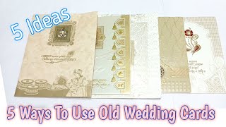 5 Ways To Use Old Wedding Cards / Reuse Of Wedding Card/Best Out Of Waste Wedding Cards Craft Ideas