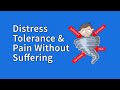 DBT Distress Tolerance Skills: Pain Doesn't Have to Lead to Suffering