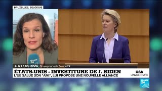 Investiture de Joe Biden : l'U.E salue son 