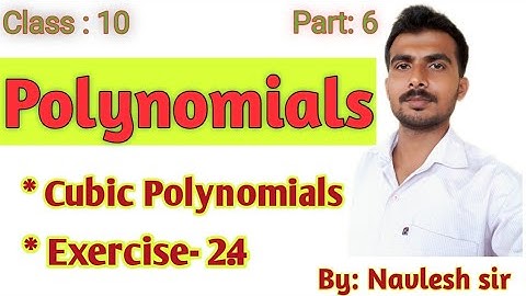 Polynomials, class 10, part-6, Cubic polynomial, relationship between zeroes and coefficient