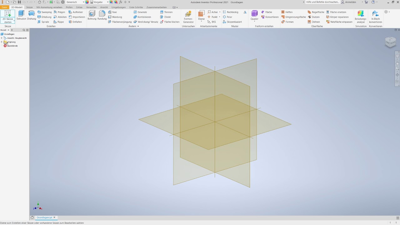 Update 1.1. Grundlagen (Autodesk Inventor 2021)