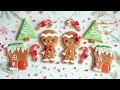 How to decorate Christmas Gingerbread Set ~ Gingerbread Boy & Girl, Christmas Tree & Candy Cane