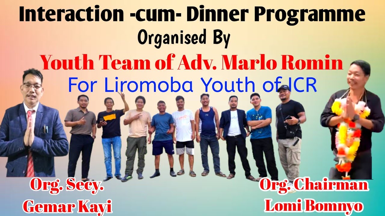 Interaction cum Dinner Programme Organised by Youths Team of Adv. Marlo Romin for ICR Liromoba Youth