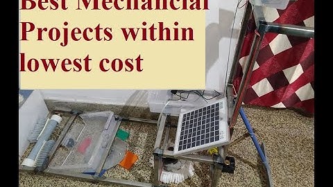 Solar Powered Smart Multifunction Floor cleaning machine : best mechanical projects lowest cost
