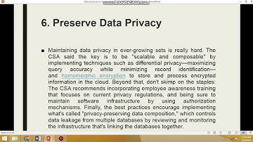 Best practices in implementing core big data
