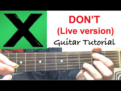 DON'T - Acoustic Lesson Acoustic Lesson