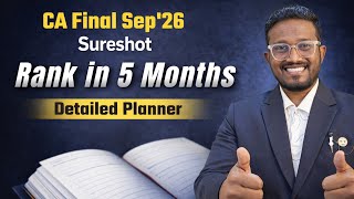 Not Started Studying Detailed Planner for RANK IN 5 MONTHS | Sep'26 CA Final Strategy | AIR 5, 6,32