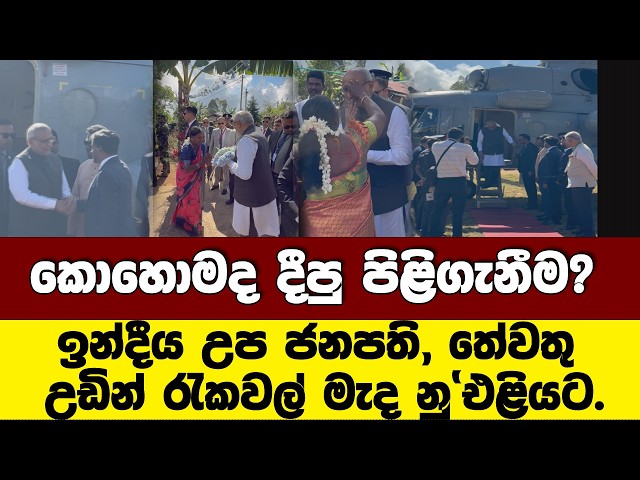 කොහොමද දීපු පිළිගැනීම? ඉන්දීය උප ජනපති, තේවතු උඩින් සීතල නු'එළියට.