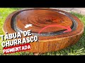 Tábua de churrasco pigmentada e totalmente atóxica.