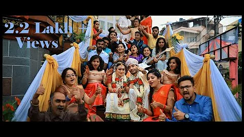 Nooru Nooru Koti Janumagaligu gelathi Song Wedding Candid Video | Pruthvi 👫 Shalini | AJ Events