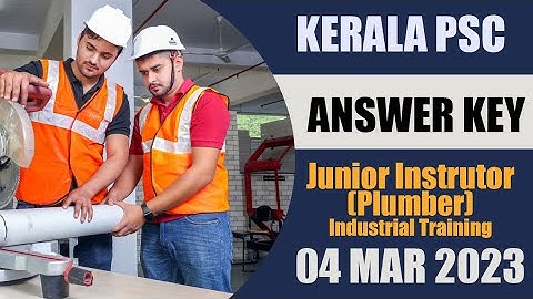 021/2023 Junior Instructor (Plumber) Exam Question Paper and Answer Key part 2