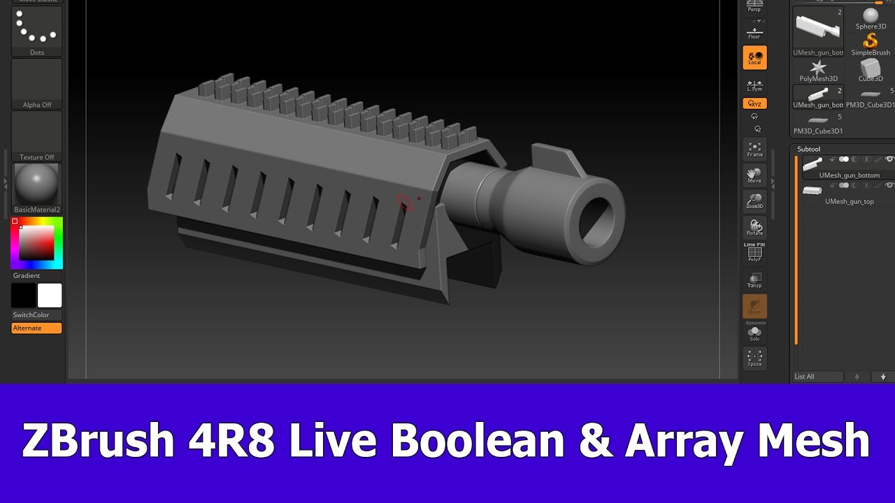 zbrush 4r8 live boolean tutorial