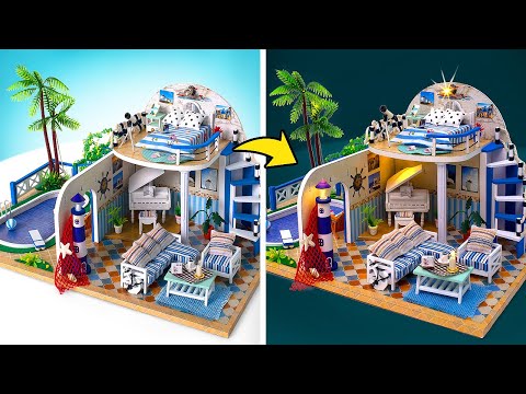 Видео: Самодельный миниатюрный пляжный домик