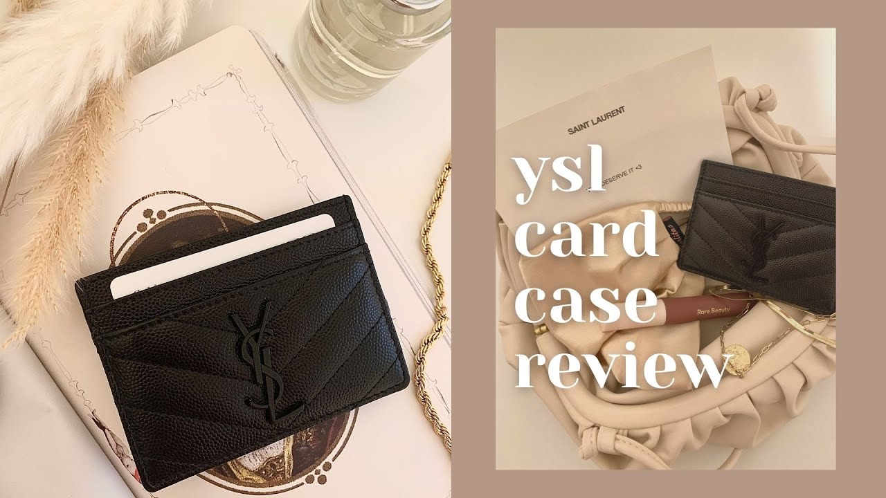 Saint Laurent YSL Metallic Leather Card Case