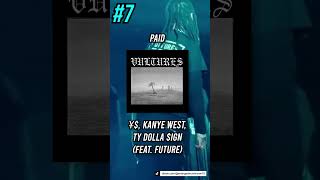 Ranking Every NEW Kanye &amp; Ty Dolla $ign ALBUM Snippet (¥$ / VULTURES) (NO COMMENTARY) #music #shorts