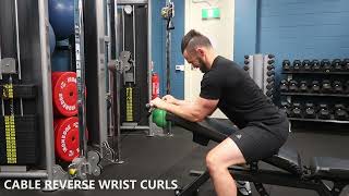 Cable Reverse Wrist Curls