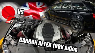 How much carbon build up is on 3.0TFSI CRE after 100K? Difference between U.K. and JAP import RS4 B7