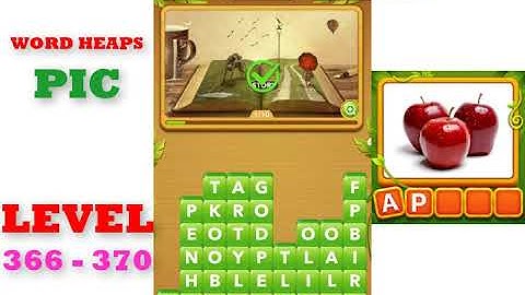 Word Heaps: Pic Puzzle Level 366 - 370 | All Answers | Walkthrough