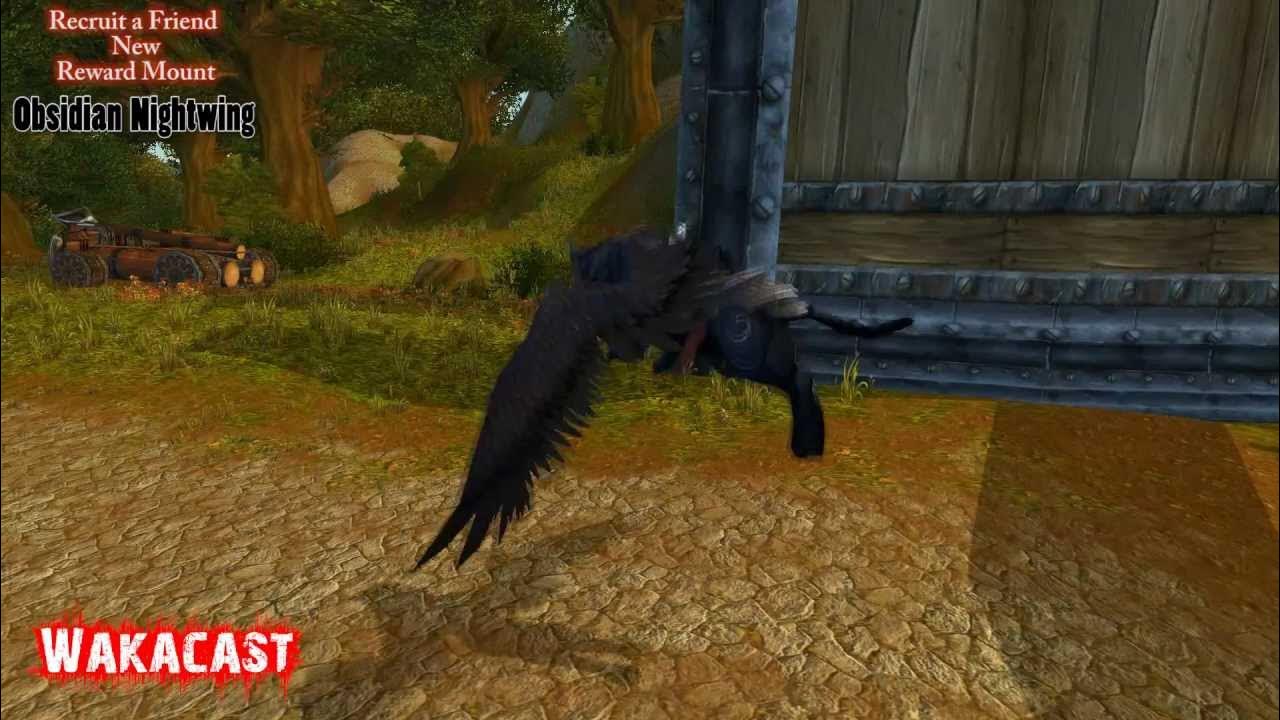Obsidian Nightwing Recruit a Friend Mount WoW YouTube