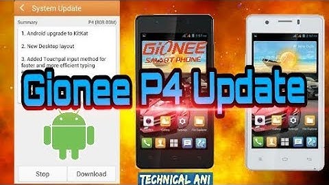 Gionee P4 update || gionee mobile software update kaise kare || Technical Ani