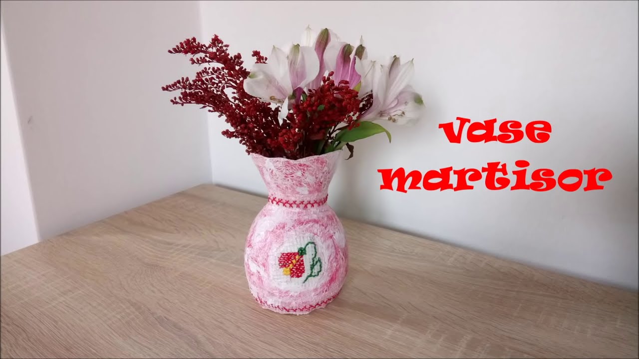 DIY Vaza cu martisor  Tutorial 🌷Motive Traditionale🌺Martisor vase