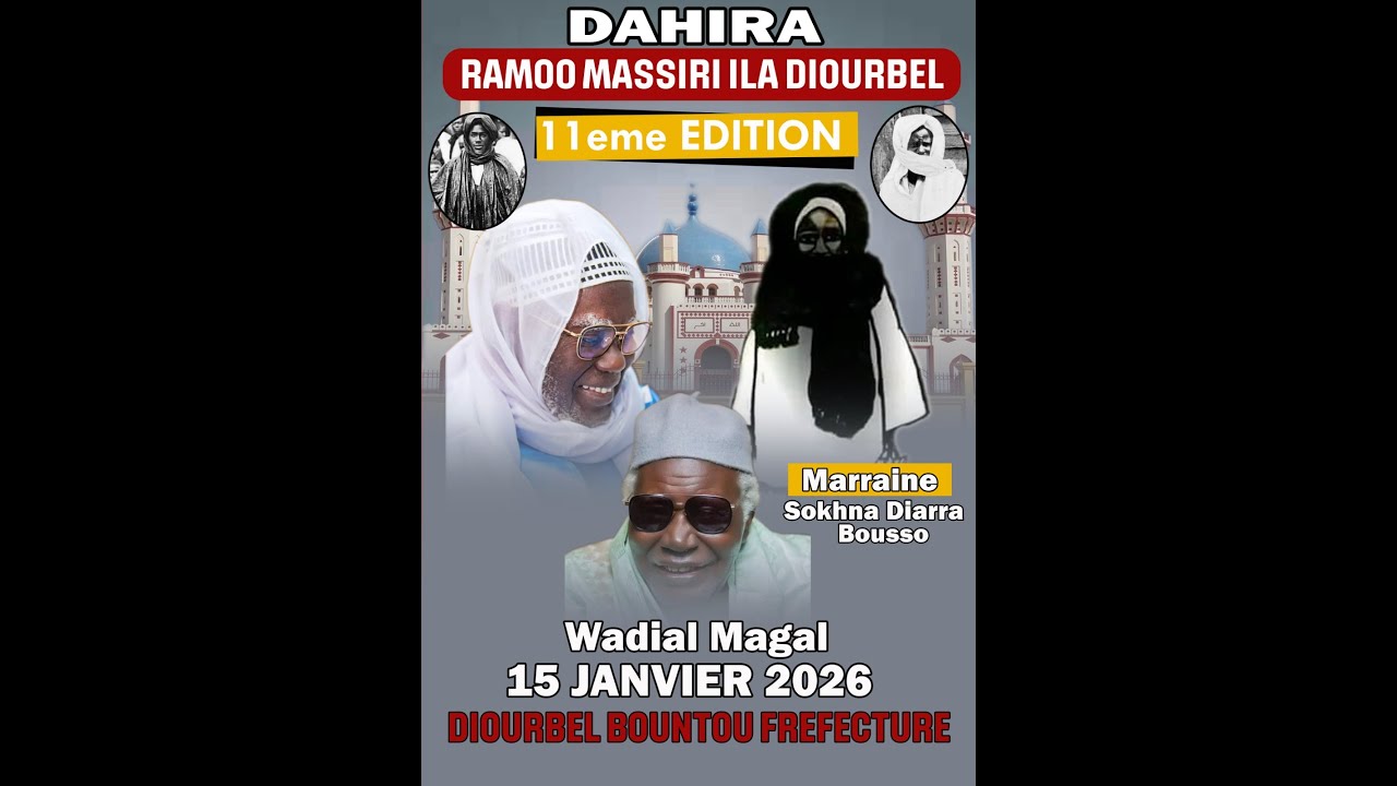🔴DIRECT:Ceremonie officielle Magal 15 Janvier 2025 Commémoration Arrivée de Serigne Touba à Diourbel