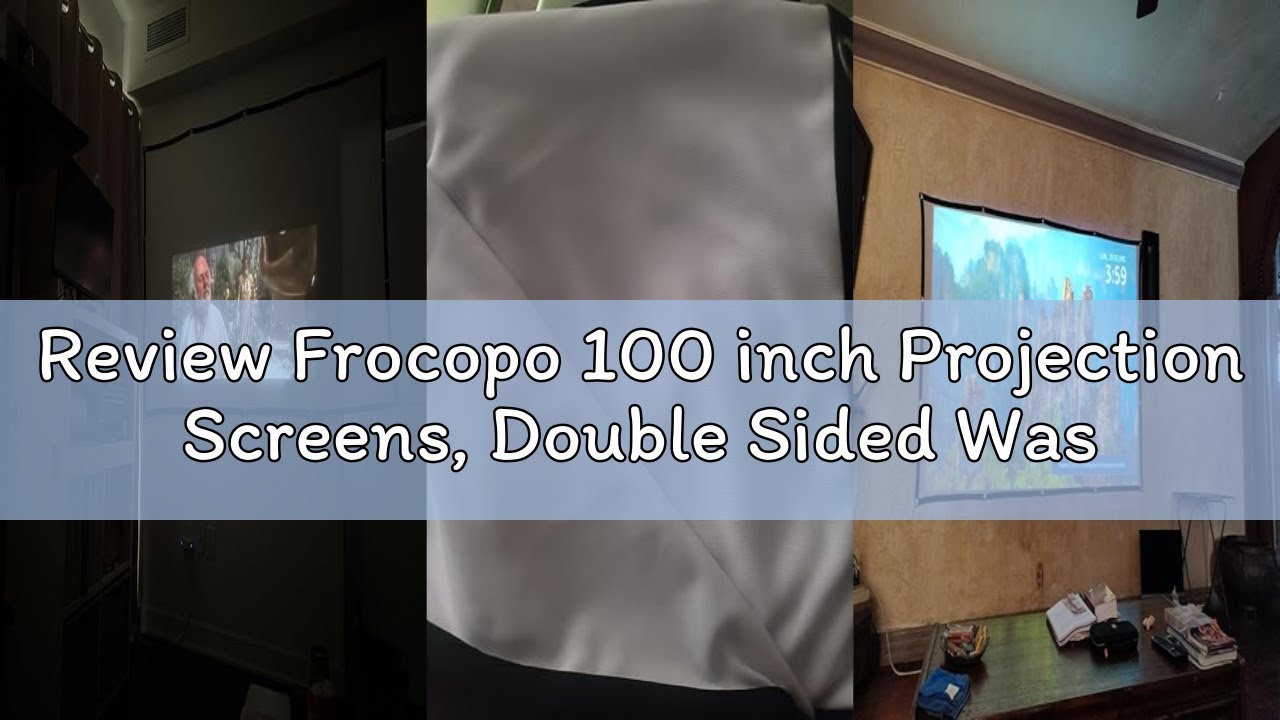 Review Frocopo 100 inch Projection Screens, Double Sided Washable Outdoor Projection Screen, 16:9 Fo