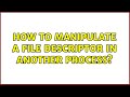 How to manipulate a file descriptor in another process