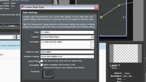 Creating Slide Styles in ProShow Producer