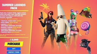 NUEVO PACK *SUMMER LEGENDS* PACK DE VERANO DISPONIBLE EN FORTNITE BATTLE ROYALE TEMPORADA 3