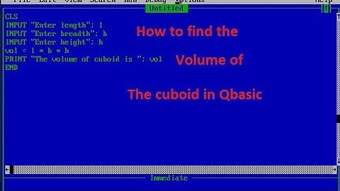 How to find the Volume of Cuboid // Simpal Program // Qbasic Programming// Coding_With_Qbasic