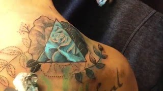 Blue Rose Tattoo Triangle