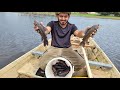 Catching BIG Hassa (Armored Catfish) In My Backyard Lake - Catch, Clean, Cook - Hassa Curry