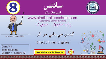 Effect of mass of gases| Science Class 8| Chapter 7| Lecture 12| by Nana Abid| Sindh Online School