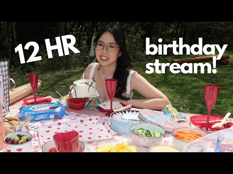 12 HOUR BIRTHDAY STREAM! guitar, gaming, mukbang, cake!