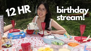 12 HOUR BIRTHDAY STREAM! guitar, gaming, mukbang, cake!