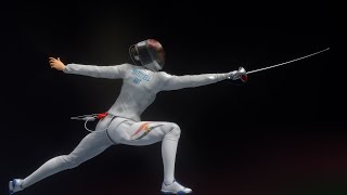 Female Fencer Sabre Animated HQ (Turbosquid)