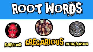 English Vocabulary With Root Words || Root word Greg || Egregious || Gregarious || Congregation