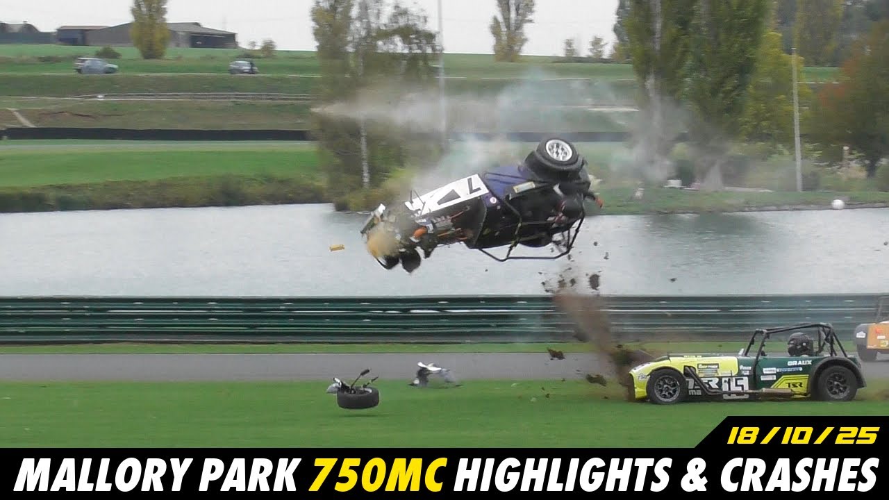 Mallory Park Crashes/Highlights, 750MC, 18/10/25