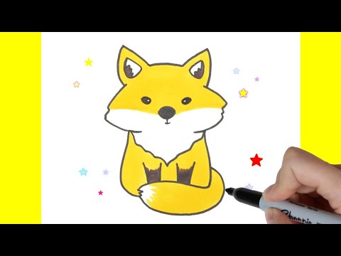 How To Draw A Cute Fox ㅣ ★여우 그리기 - YouTube
