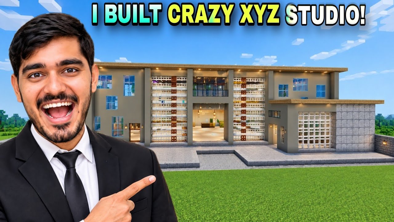 I Built Amit Bhai’s Studio in Minecraft! 😱🏠 | Crazy XYZ - YouTube
