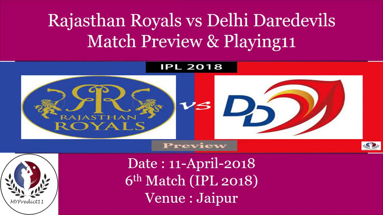 RR vs DD IPL 2018, 6th Match Playing11 & Dream11 Teams (Rajasthan Royals vs Delhi Daredevils)