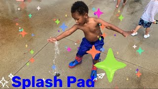 Best splash PAD PARK with PLAYGROUND! Little Rich and Family PLAY at the FUN OUTDOOR PLAYPARK #kids