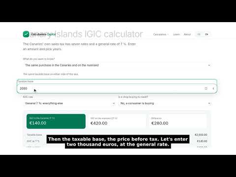 Canary Islands IGIC calculator