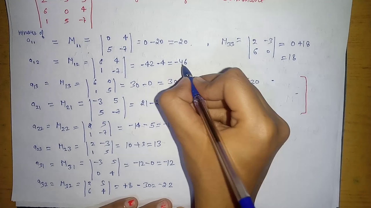 Concept of Minor and Cofactor , Determinant ( Part 3 )